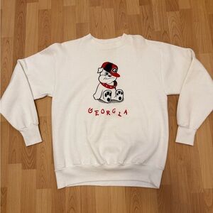 Vintage Georgia Bulldogs “Baby Bulldog” Sweater Made In USA Large